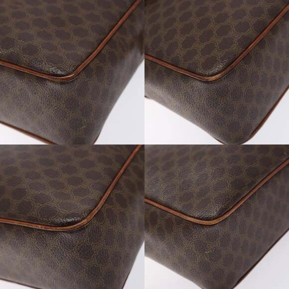 CELINE Macadam Canvas Shoulder Bag Pvc Brown Gold - Picture 10 of 12